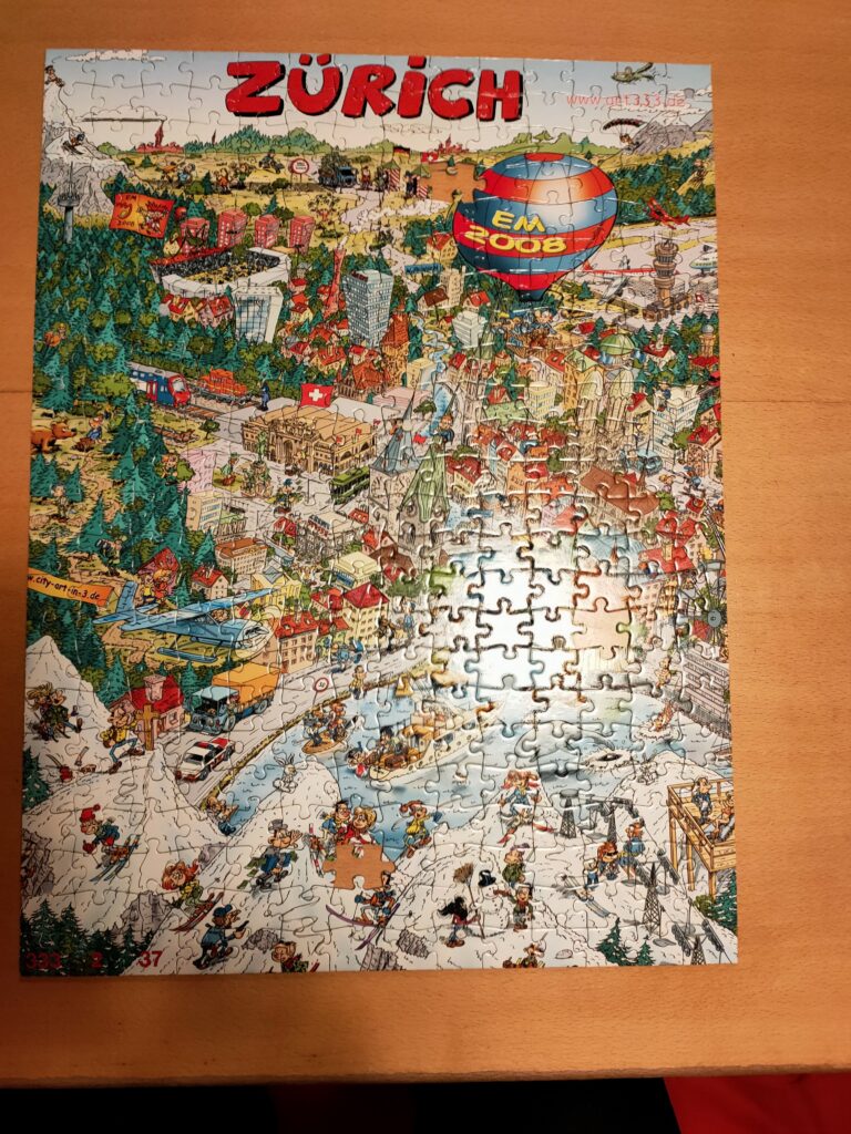 Puzzle, weil Zeit